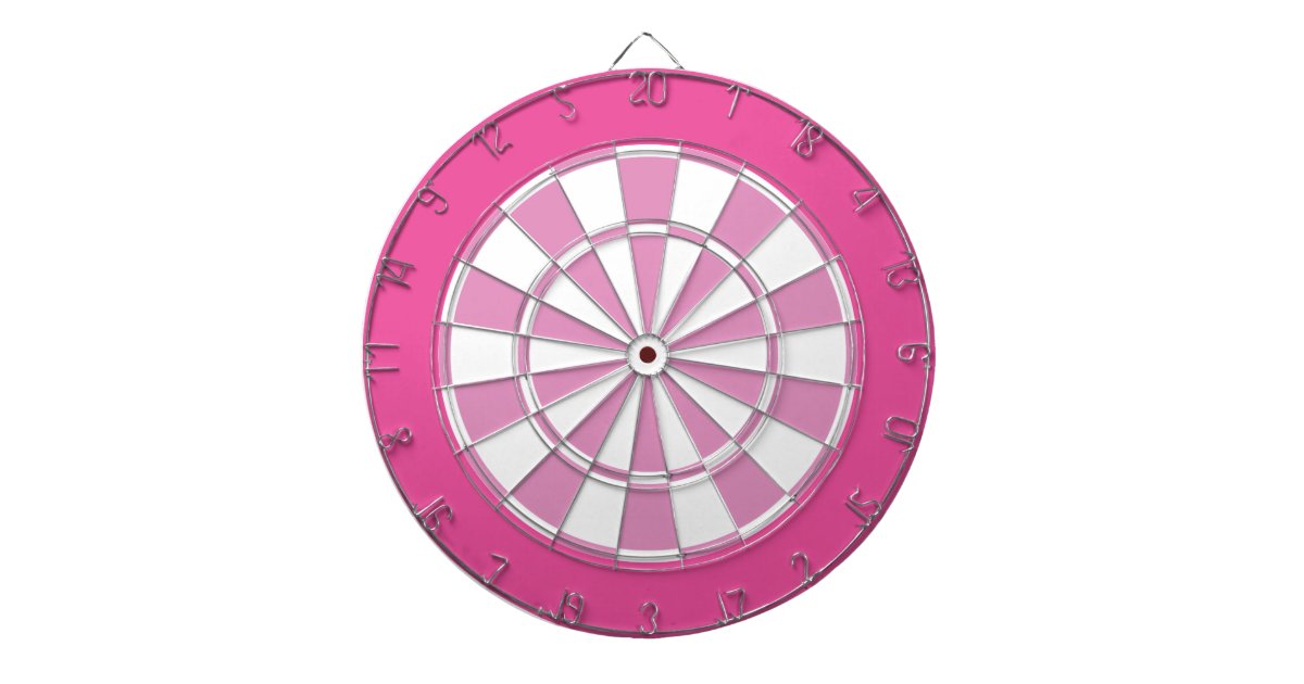 Dart Board White, Light Pink, And Darker Pink Dart Board Zazzle