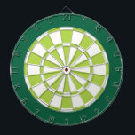 Dart Board: White, Lime, And Green Dartboard<br><div class="desc">White,  Lime,  And Green Colored Dart Board Game Including 6 Brass Darts</div>