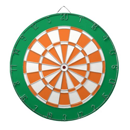 Dart Board White Orange And Green Dart Board