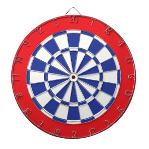 Dart Board: White, Royal Blue, And Red Dartboard