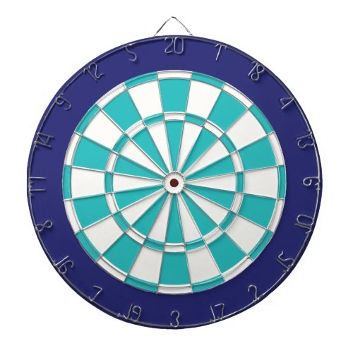 Dart Board White Turquoise And Navy Blue Dart Board