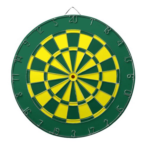 Dart Board Yellow Green And Dark Green Dartboard With Darts