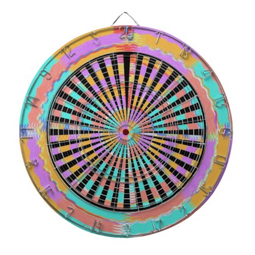 DART Chakra _ Black n Blue Wheels Fan Screen Dart Board