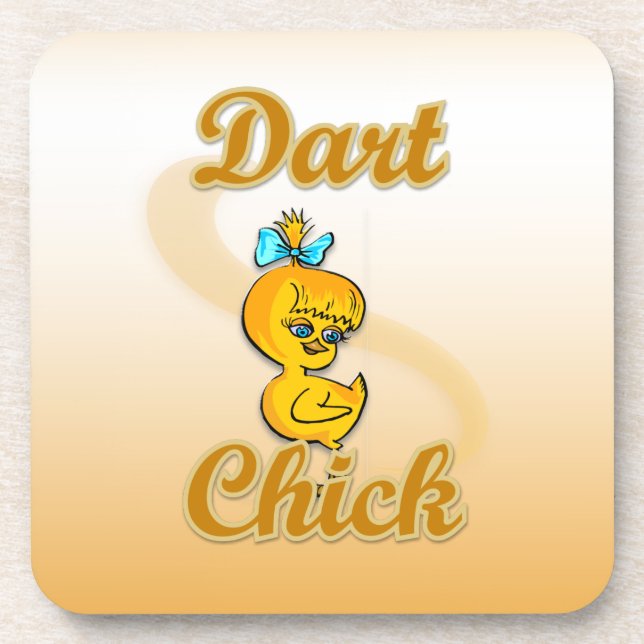 Dart Chick Beverage Coaster (Front)