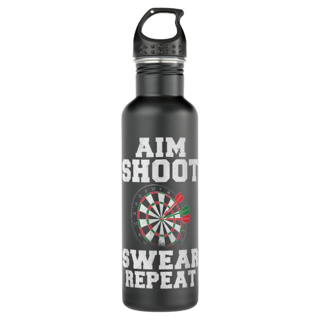 Dart Dart fans Funny Darts Design Dartboard Dart L Stainless Steel Water Bottle (Front)
