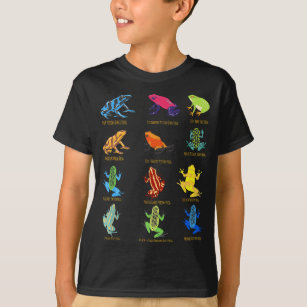 dart Frogs identification chart for Frog Lovers T-Shirt