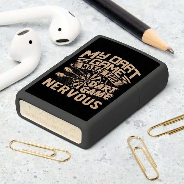 Dart Game Flex - Dart Player Zippo Lighter (On Table 2)