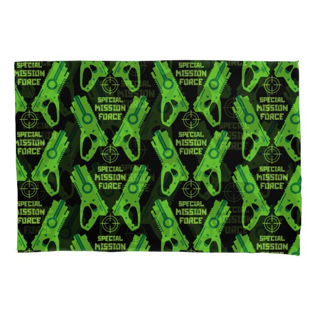 Dart Gun Battle Pillow Case (Front)