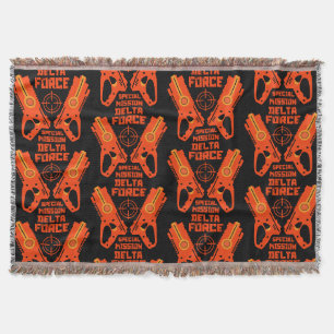 Dart Gun Battle Throw Blanket