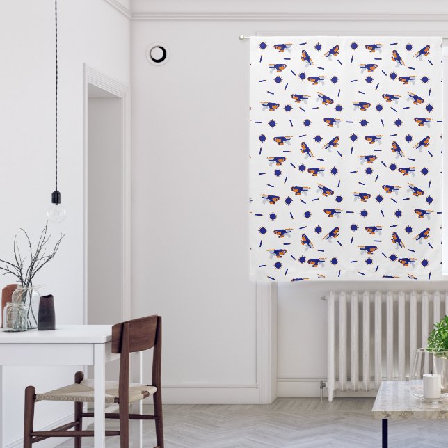 Dart Gun Battle War Boys Target Pattern Blackout Curtains (Living Room)