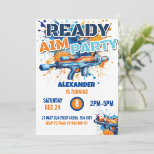 Dart Gun Party Boy Birthday Camo Invitation