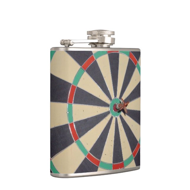 Dart In A Dartboard Bullseye, Flask (Right)
