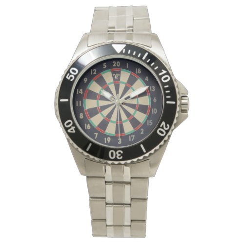 Dart In Bulls Eye On Dartboard Watch