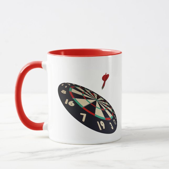 Dart In Flight To Bullseye, Mug (Left)