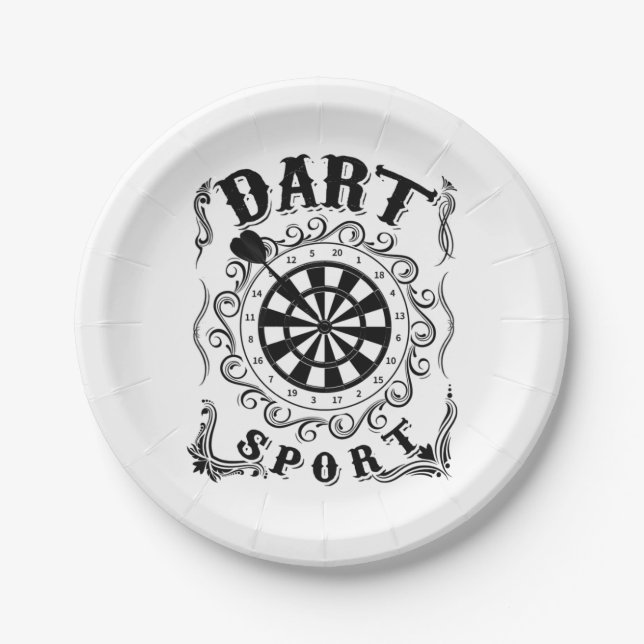 Dart Is My Sport Paper Plates (Front)
