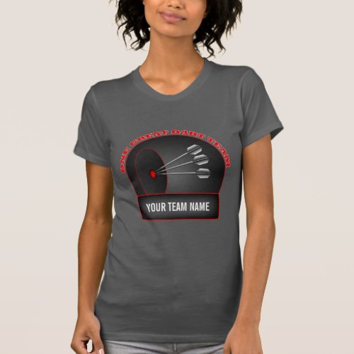 Dart League Great Team Ladies Charcoal T_shirt