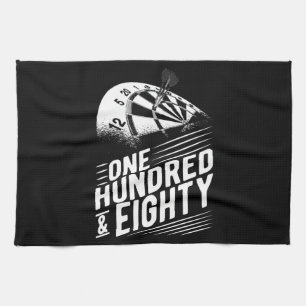 Dart Player 180 Dart Men Retro Dartboard Kitchen Towel