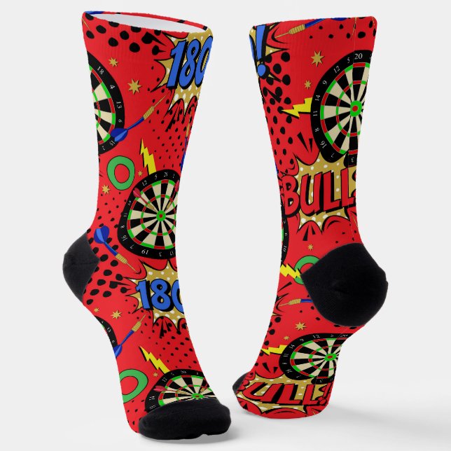 Dart Player Darts Patterned Socks (Angled)