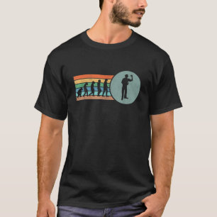 Dart Player Human Evolution Retro Dart Club Vintag T-Shirt