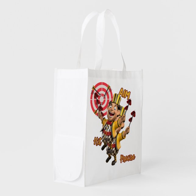 Dart player Reusable Grocery Bag (Front Side)