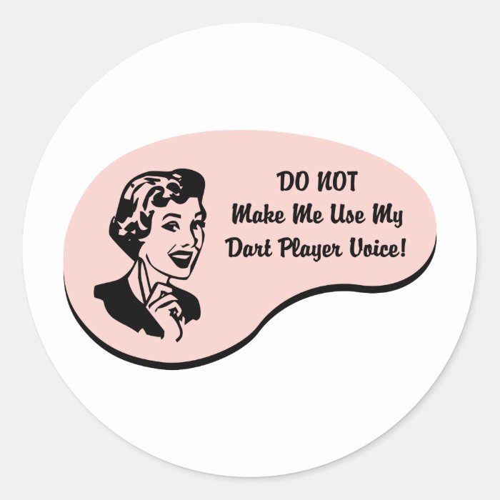 Dart Player Voice Round Stickers