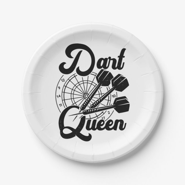 Dart Queen Paper Plates (Front)