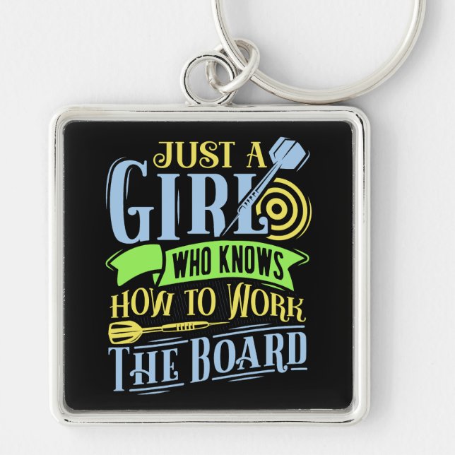 Dart Queen Premium Keychain (Front)