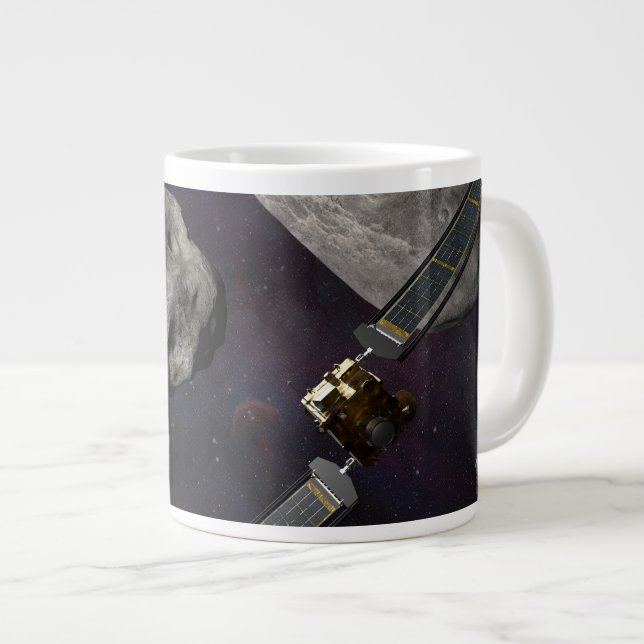 Dart Spacecraft And The Liciacube Prior To Impact Giant Coffee Mug (Front Right)