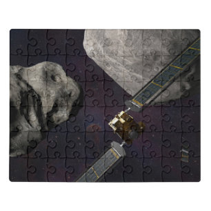 Dart Spacecraft And The Liciacube Prior To Impact Jigsaw Puzzle