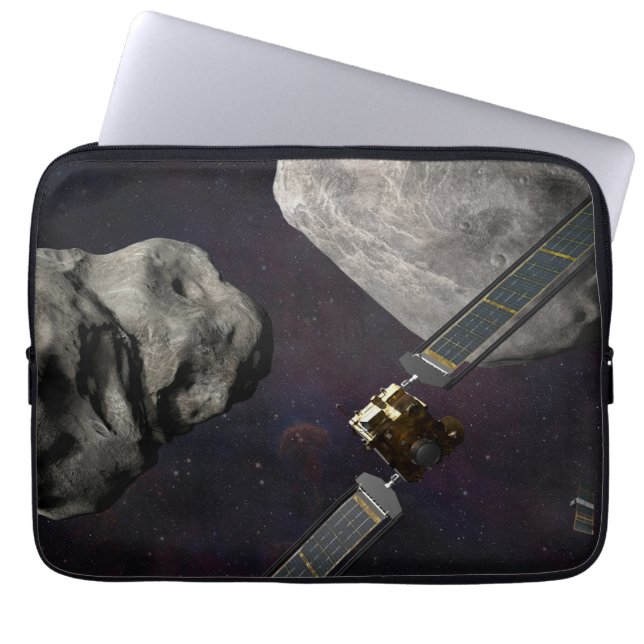 Dart Spacecraft And The Liciacube Prior To Impact Laptop Sleeve (Front)