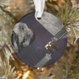 Dart Spacecraft And The Liciacube Prior To Impact Ornament