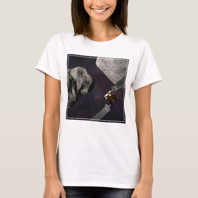 Dart Spacecraft And The Liciacube Prior To Impact T-Shirt (Front)