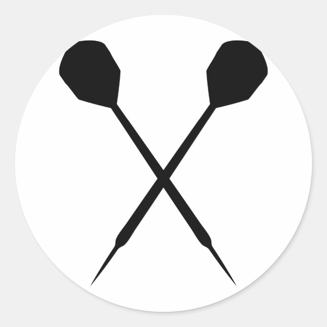 dart sport icon classic round sticker (Front)