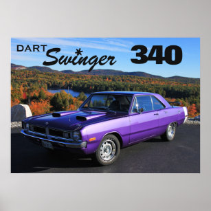 1970 DODGE DART SWINGER LARGE MAN CAVE DECOR SHOWROOM DECAL WALL ART 23/" X 48/"