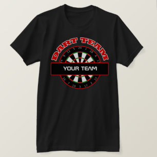Dart Team Dartboard Mens Black T-shirt