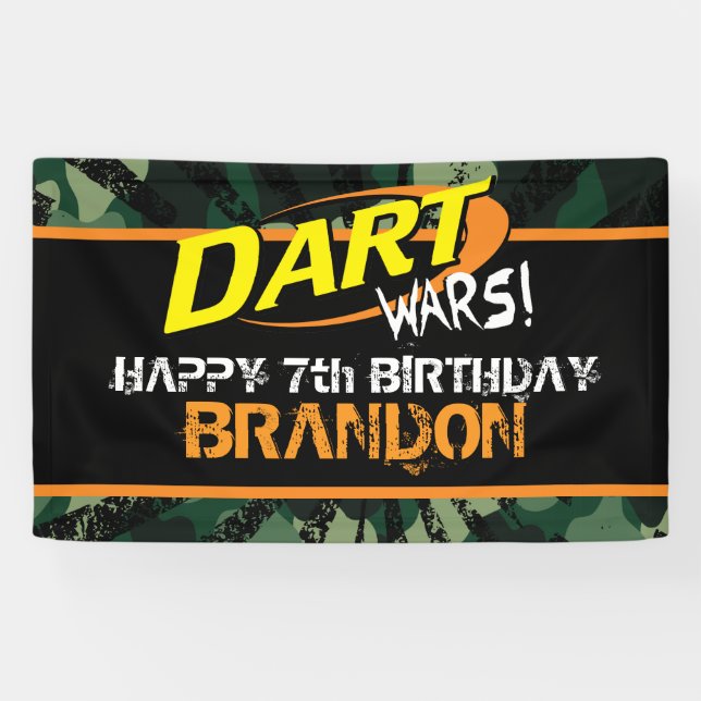 Dart Wars Birthday Banner (Horizontal)