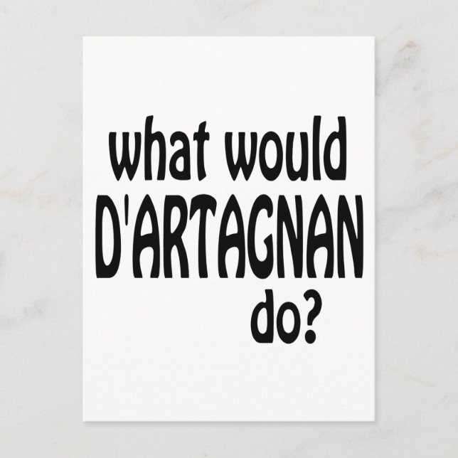 D'Artagnan Postcard (Front)