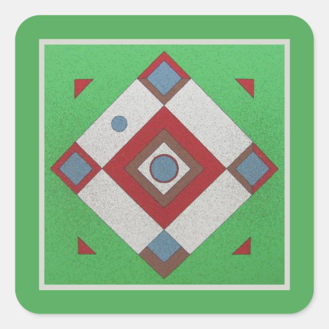 Dartball Board Square Sticker (Front)