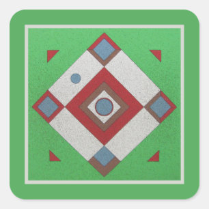 Dartball Board Square Sticker