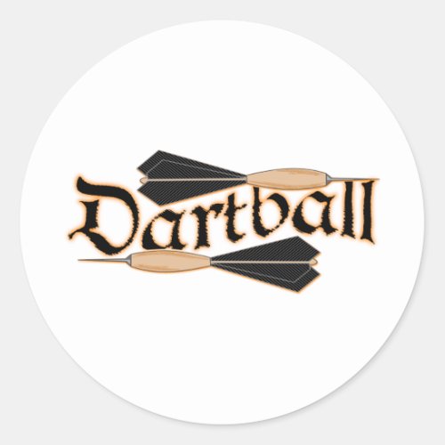 Dartball Darts Classic Round Sticker