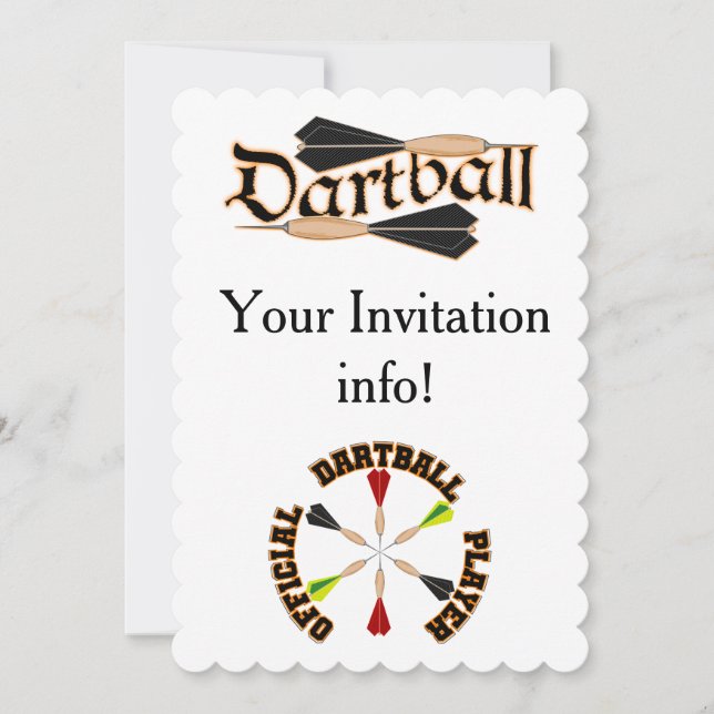Dartball Invitations (Front)