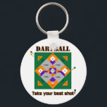 Dartball Keychain<br><div class="desc">Dartball board with darts.  This game is played just like baseball.</div>