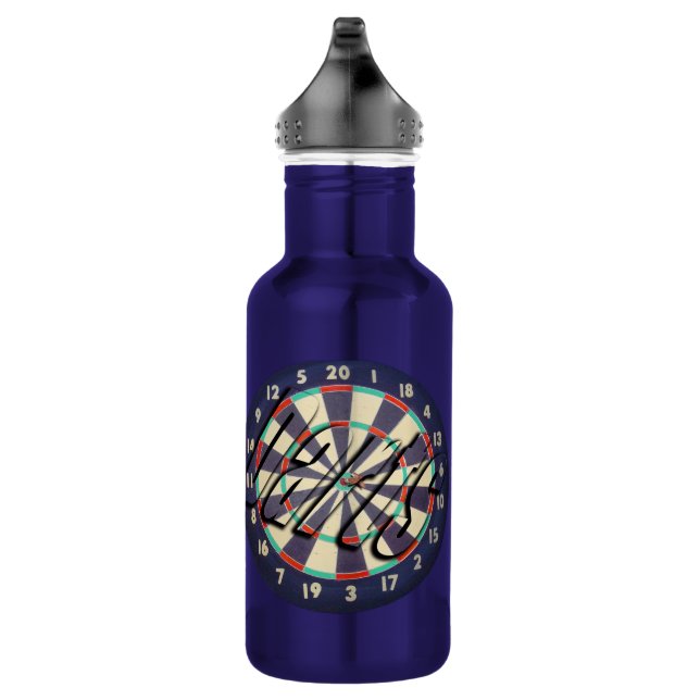 Dartboard and Darts logo, Water Bottle (Right)