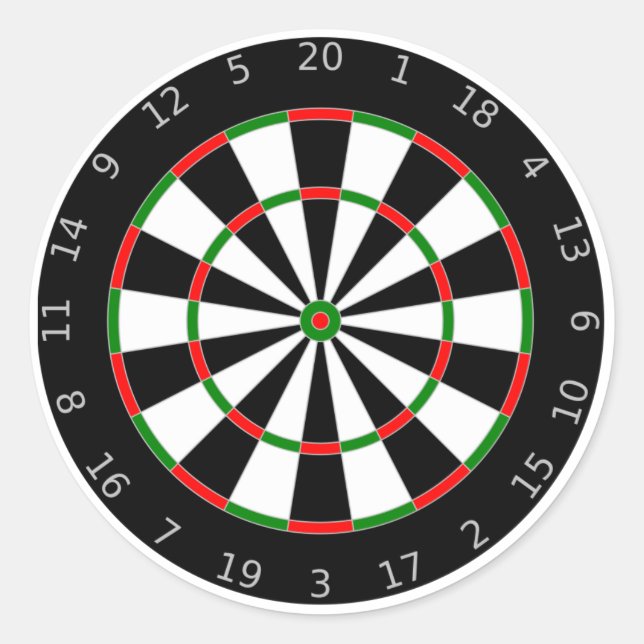 Dartboard background classic round sticker (Front)