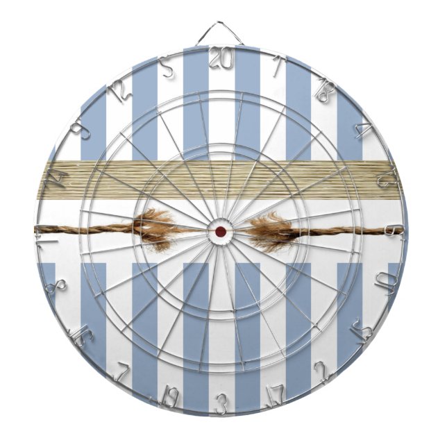 Dartboard Blue & White Stripe Rope  (Front)