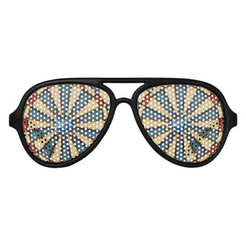 Dartboard Bullseye Aviator Sunglasses