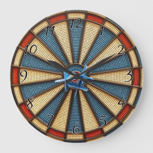 Dartboard Bullseye Large Clock