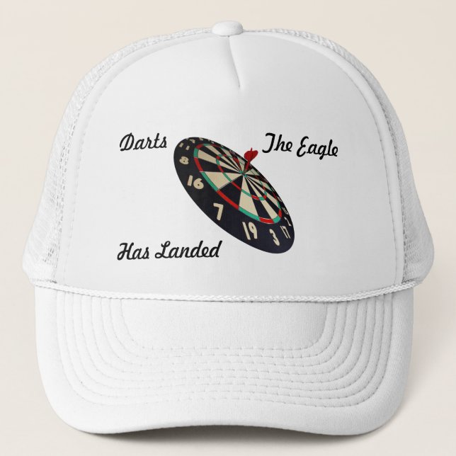Dartboard Bullseye With Darts Logo, Trucker Hat (Front)