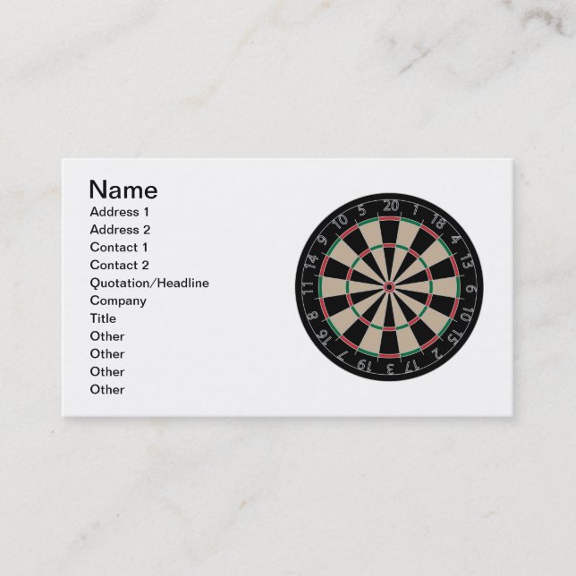 Dartboard Business Card (Front)