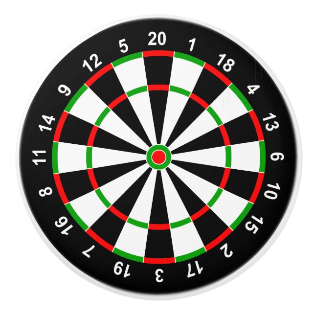 Dartboard Ceramic Knob (Front)